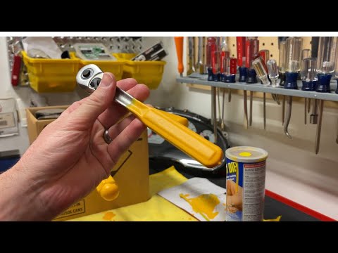 Plasti Dip tool handles: Coat tools with Plasti dip and removal demo