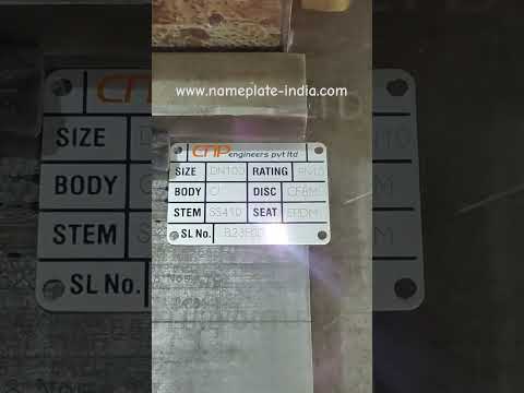 Export Anodised Steel Etched Printed Laser Marking Cable Tag Labels Name Plate