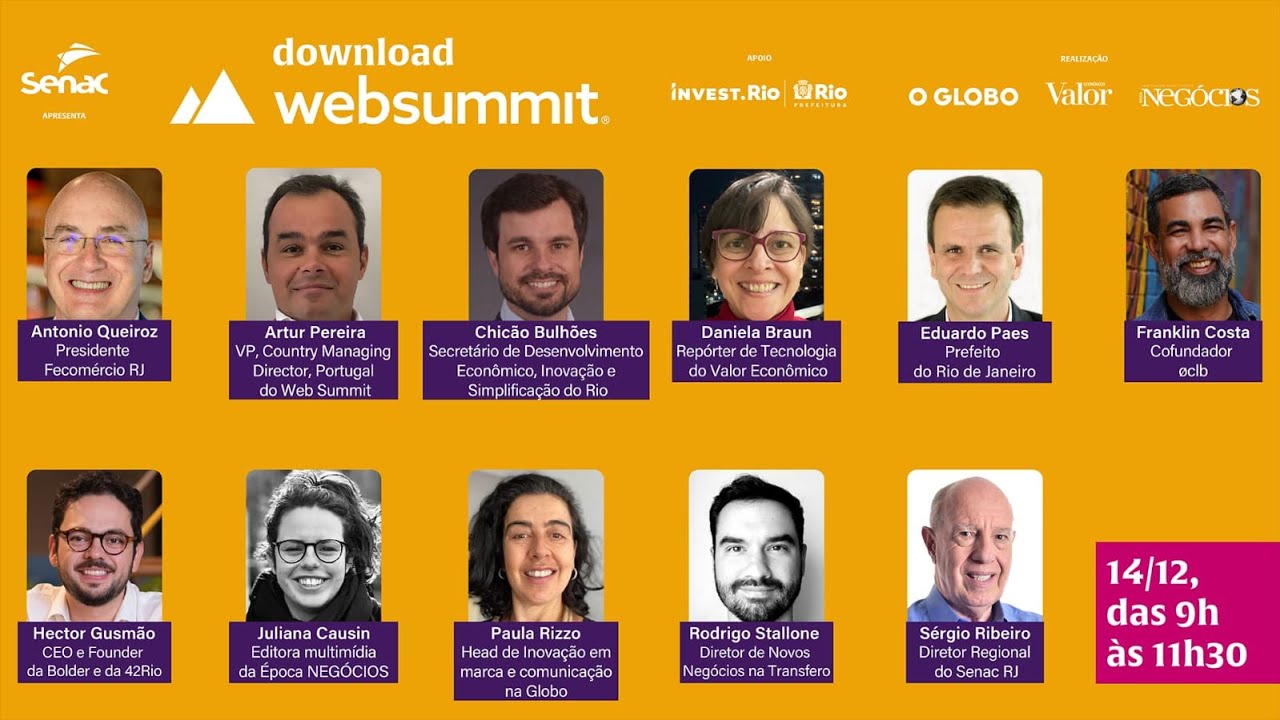 Download Web Summit traz destaques da edição de Lisboa e expectativas para festival no Rio