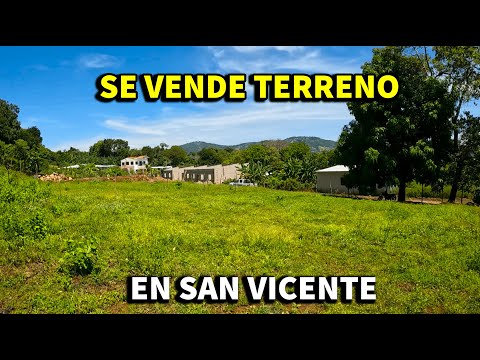 SE VENDE BONITO TERRENO CERCA del CENTRO de SAN VICENTE en EL SALVADOR