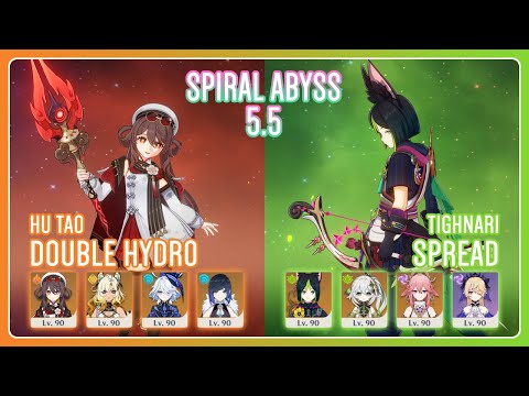 C1 Hu Tao Double Hydro & C0 Tighnari Spread | NEW Spiral Abyss 5.5 | Genshin Impact