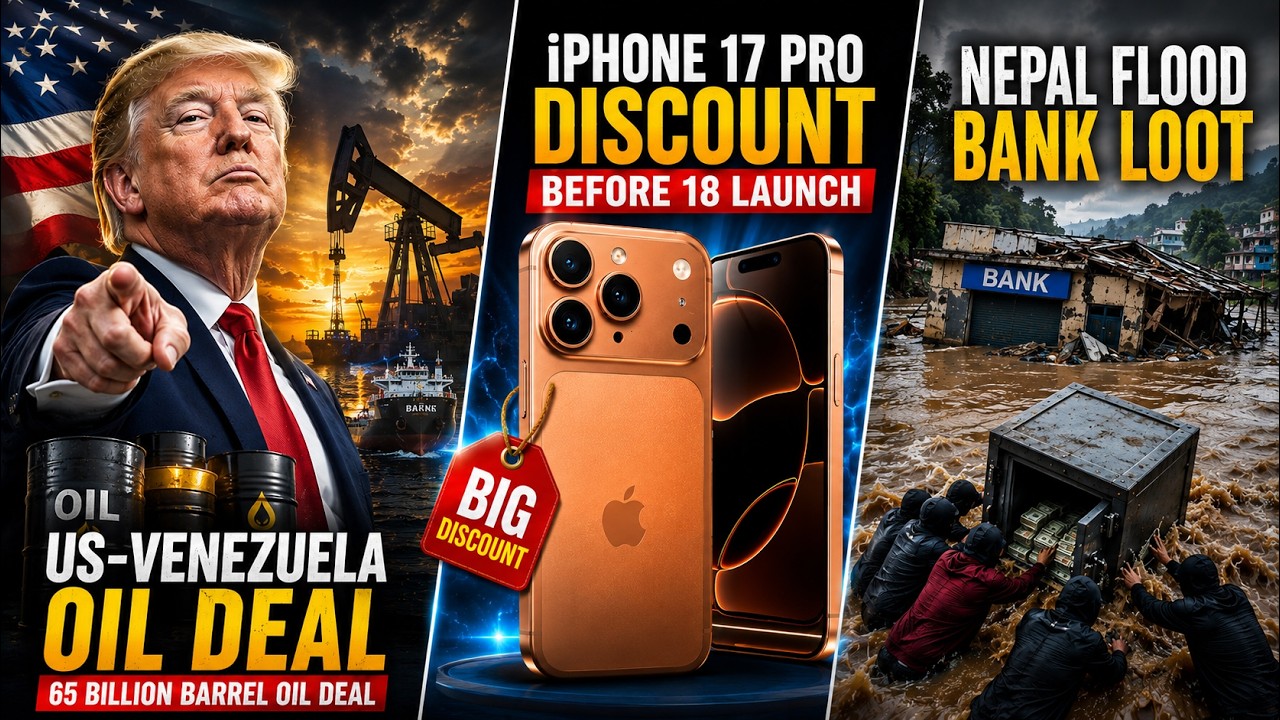 US Venezuela Oil Deal, iPhone 17 Pro Discount Before 18 Launch, Nepal Flood Bank Loot