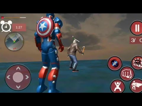 Flying Superhero Captain Robot Crime City Battle Android Gameplay #3