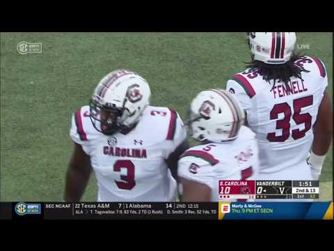 2018 USC vs Vanderbilt - Javon Kinlaw TFL and Deflection