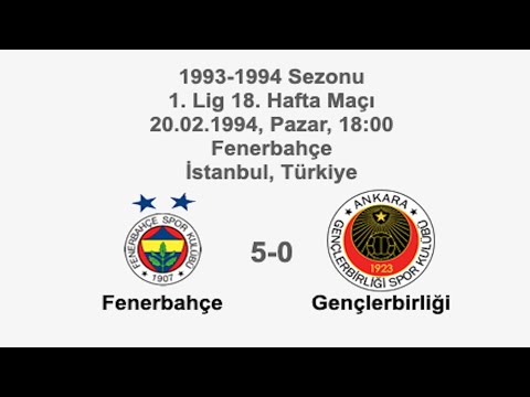 Fenerbahçe 5-0 Gençlerbirliği 20.02.1994 - 1993-1994 1st League Matchday 18 + PM Comments (Ver. 1)
