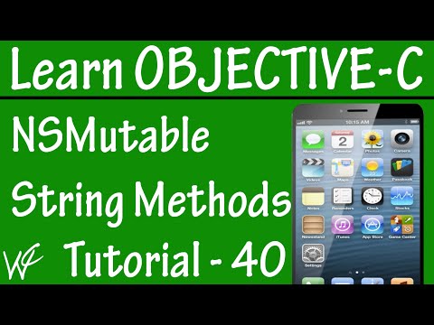 Free Objective C Programming Tutorial for Beginners 40 - NSMutableString Methods in Objective C