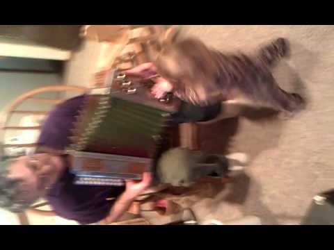 Emma with an accordion