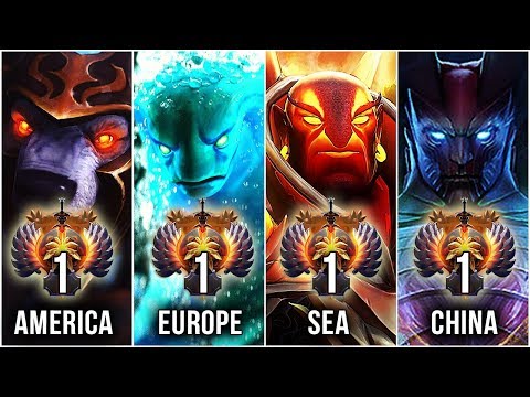 TOP-1 RANK of all regions - America, Europe, SEA, China - DOTA 2