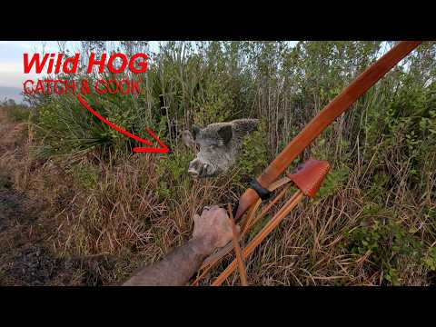 Too Dang CLOSE! Wild Boar Catch and COOK!