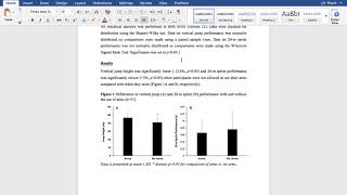 How do I write a statistical analysis and results section?