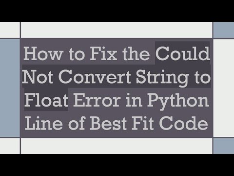 Could Not Convert String To Float Python