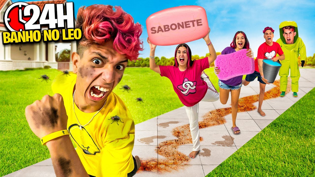 O LEOZIN TOMOU BANHO PELA PRIMEIRA VEZ *deu ruim