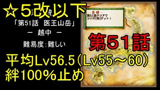 【低レベル、☆５改以下】天下統一第51話「医王山岳~越中~」難しい