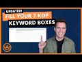 How To Fill In Your 7 Kindle Keywords 2024 UPDATE