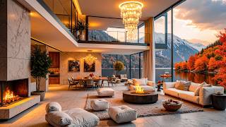 Warm Jazz Melodies In A Cozy Lakeside Home - Gentle Jazz Music To Relieve Stress And Relax