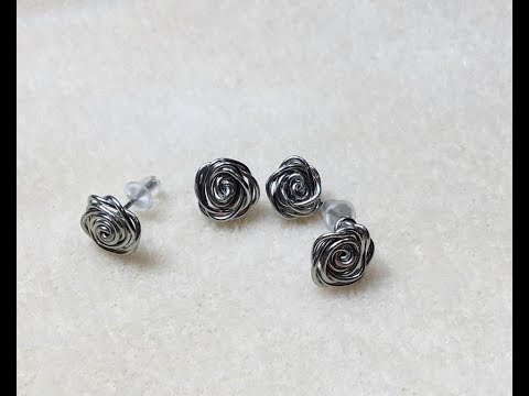 Wire Rose Earring Tutorial