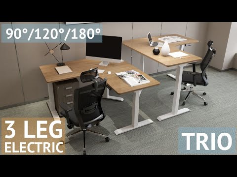 A 3-Leg Height-Adjustable Desk that is perfect for modern-day home offices