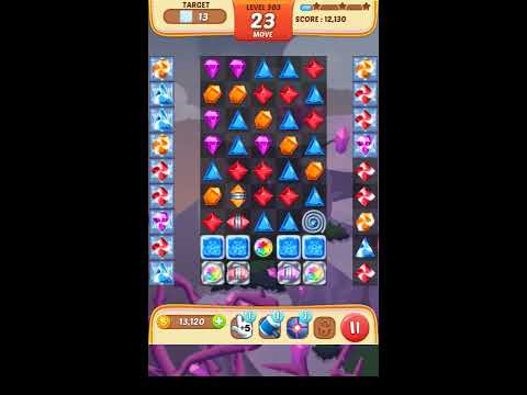 Jewel Match King Level 303 - Walkthrough ( No Booster )