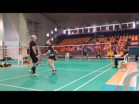 Israel Badminton National 2015 - MXD SF - L. Pugach + Y. Pugach vs L. Kroitor + D. Kugel - Finish