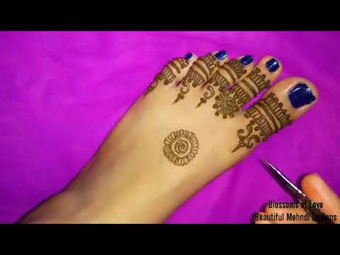 लेग मेहंदी डिज़ाइन || Feet Mehndi Design || Leg henna || Arabic henna Design || Simple and Easy Video