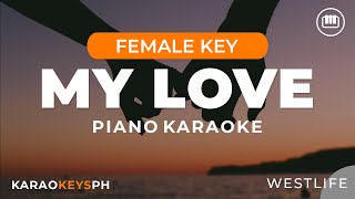 Download lagu My Love - Westlife (Female Key - Piano Karaoke) mp3