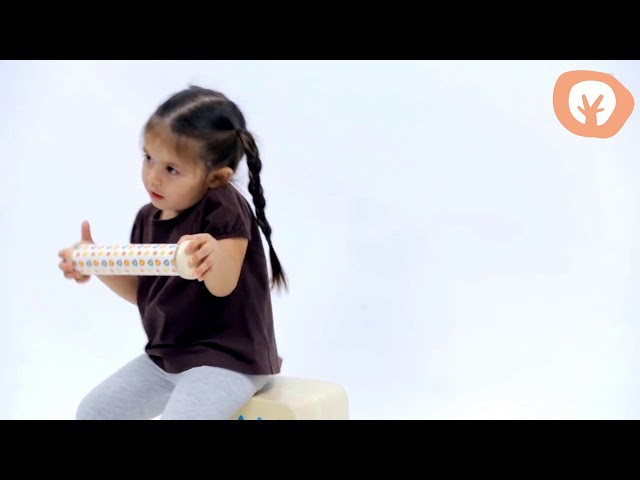 Vídeo relacionado con Hape Palo de Lluvia, Mini Juguete Musical de Madera Palo de Lluvia y Sonajero, Rojo
