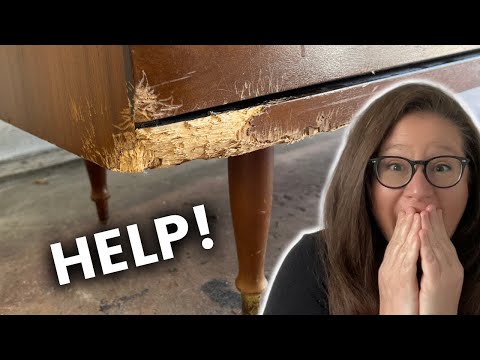 How to repair doggie damage | Before & After Furniture Transformation