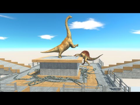 Fight in SKY CAGE Full of SNAKES - Animal Revolt Battle Simulator