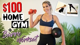 Budget Home Gym & Barre Workout | $100 Challenge