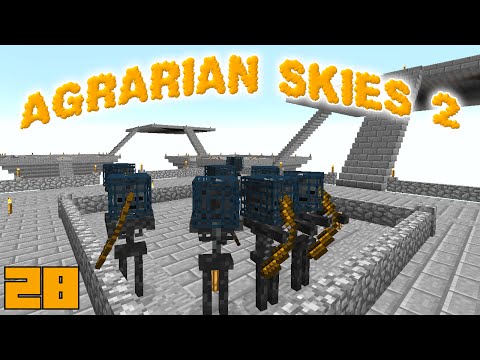 Minecraft Mods Agrarian Skies 2 - WITHER SKELETON !!! [E28] (Modded Skyblock)