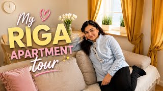Riga Apartment Tour 🇱🇻 | My Cozy Airbnb in Latvia  | Budget Stay, Room Tour & Ho