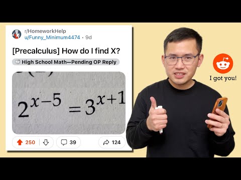 How do I find x? Exponential equation with two different bases. Reddit precalculus r/Homworkhelp