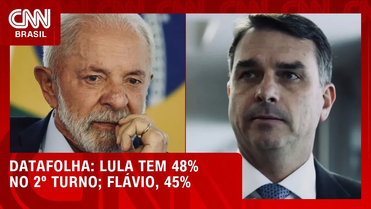Lula tem 48% no 2º turno; Flávio, 45%, aponta Datafolha | CNN NOVO DIA