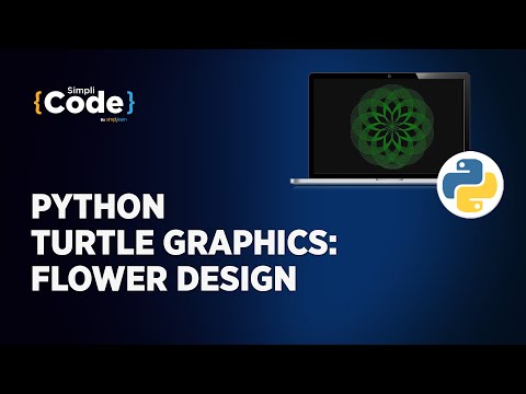 Python Turtle Graphics Flower Design Python Turtle Graphics Tutorial Shorts Simplicode