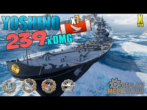 Awesome Cruiser Yoshino 7 Kills 239K Damage | World of Warships
