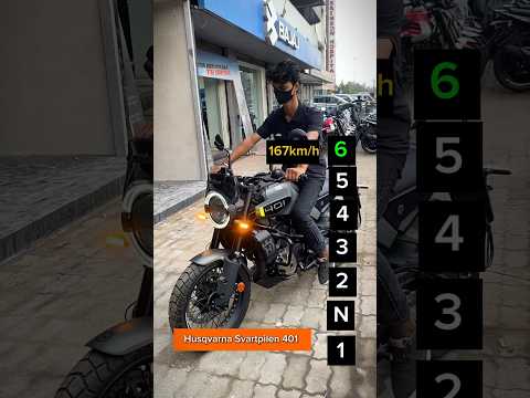 Thumbnail for Maximum speed for each gear on a Husqvarna Svartpilen 401 Top Speed 2025 #shorts #svartpilen401 #fyp by Motorcycle, KTM