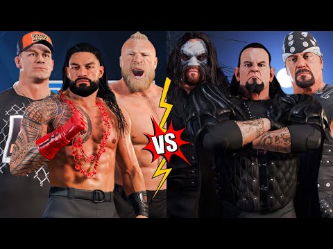 Can 3 Undertaker Defeat Roman Reigns John Cena & Brock Lesnar WWE 2K22