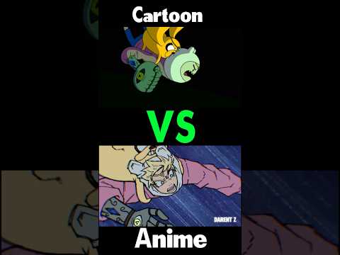 Adventure Time Cartoon VS Anime animation #shorts