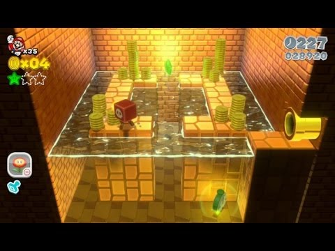 Super Mario 3D World 100% Walkthrough Part 6 - World 3 (3-T, 3-4, 3-A, 3-5) Green Stars & Stamps