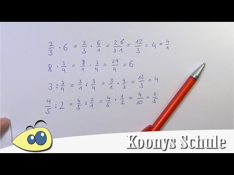 Brüche mit ganzen Zahlen multiplizieren oder dividieren | gezeigt und erklärt
