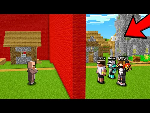 WHY DID THIS VILLAGER SEPARATED FROM THE ENTIRE VILLAGE IN MINECRAFT..