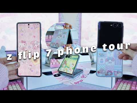 ❤︎ Samsung Galaxy Z Flip 7 Phone Tour | KAWAII SANRIO Custom Theme (Mint Edition) ❤︎