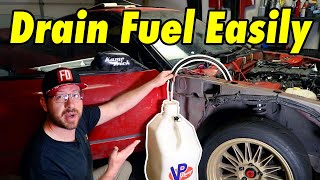 Drain Gas Using Fuel Pump WITHOUT Running The Engine! (Nissan 240SX)