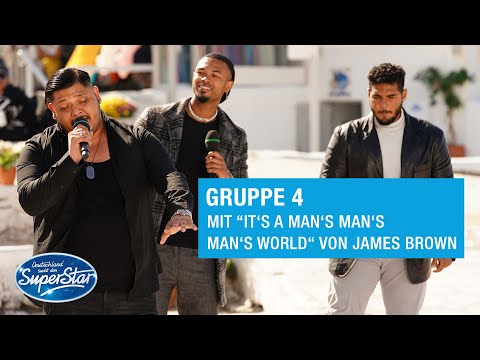 Video Thumbnail: Gruppe 04: Karl, Serrano & Starian mit "It's an Man's Man's World" von James Brown