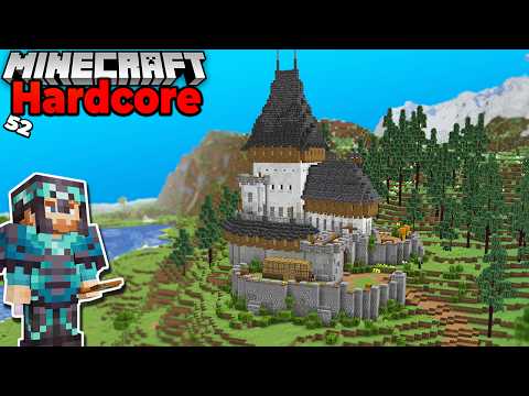 INSANE Pillager Castle Build in Hardcore Minecraft!