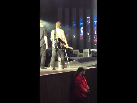 Dave Grohl with broken leg