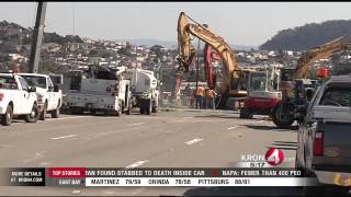 Work Begins Now that I 280 is Closed for Long Holiday Weekend