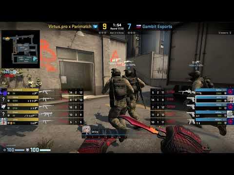 CS:GO POV Demo Gambit Sh1ro (28/13) vs Virtus.Pro (de_train)