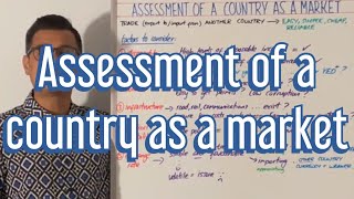 Assessment of a country as a market - Edexcel A Level Business