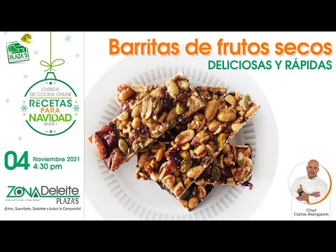Barras de #frutos secos - Recetas para Navidad Parte I - Zona Deleite Plaza's